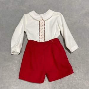 Holiday Boy Button on short set